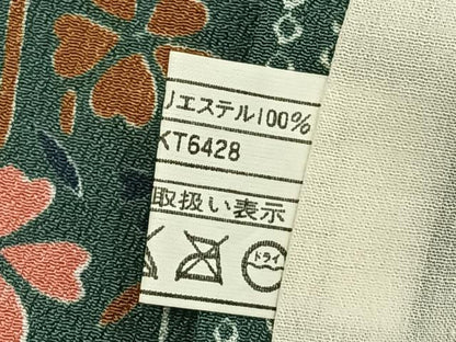 平和屋着物▽小紋 単衣 花間道 洗える着物 AABD0206fy