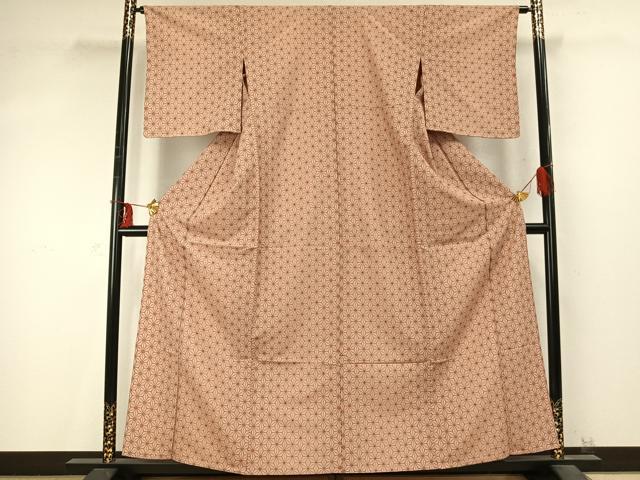 平和屋着物▽小紋　単衣　麻の葉文様　洗える着物　AABD0210fy 楽天市場】平和屋着物▽小紋 単衣 麻の葉文様 洗える着物 AABD0209fy