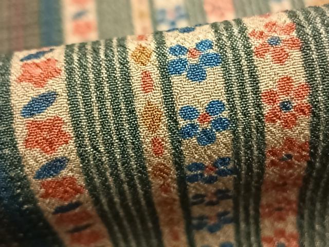 平和屋着物▽小紋 単衣 花間道 洗える着物 AABD0211fy