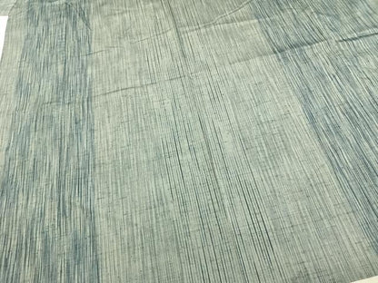平和屋着物▽上質な紬 単衣 縞 正絹 逸品 AABD0214fy