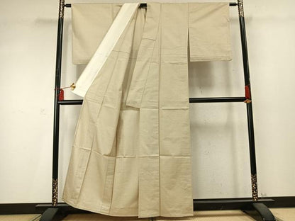 平和屋着物▽上質な紬　単衣　100亀甲　総詰め　正絹　逸品　AABD0216fy