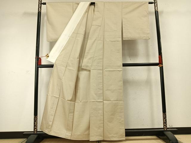 平和屋着物▽上質な紬　単衣　100亀甲　総詰め　正絹　逸品　AABD0216fy