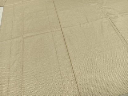 平和屋着物▽上質な紬　単衣　100亀甲　総詰め　正絹　逸品　AABD0216fy