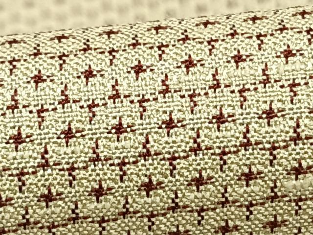 平和屋着物▽上質な紬　単衣　100亀甲　総詰め　正絹　逸品　AABD0216fy