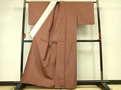 平和屋着物▽上質な紬 単衣 総刺繍 流水文 正絹 逸品 AABD0218fy