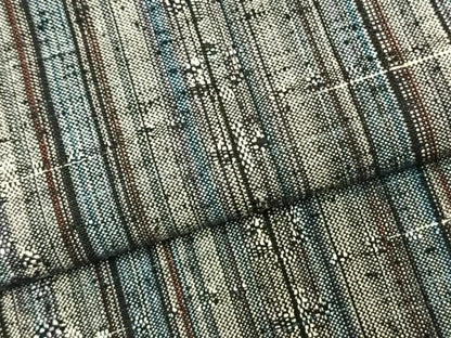 平和屋着物▽上質な紬 単衣 縞 三越扱い 正絹 逸品 AABD0223fy