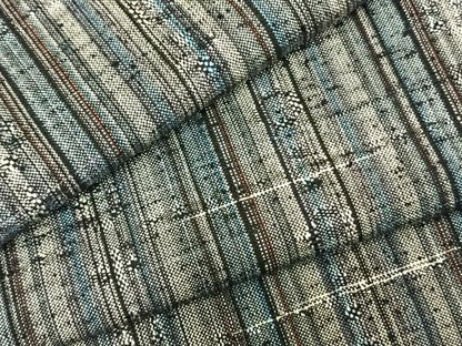 平和屋着物▽上質な紬 単衣 縞 三越扱い 正絹 逸品 AABD0223fy