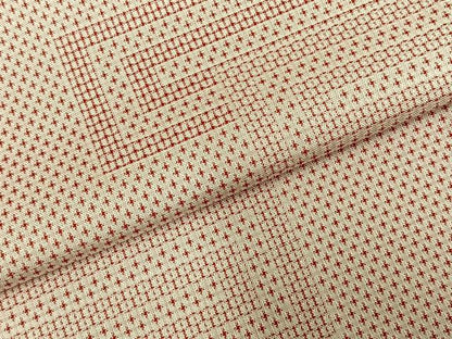 平和屋着物▽お召　単衣　色紙重ね文　十字絣　正絹　逸品　AABD0228fy