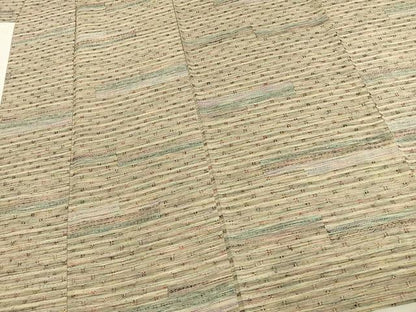平和屋着物▽上質な紬 単衣 抽象文様 正絹 逸品 AABD0233fy