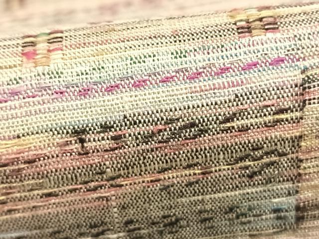 平和屋着物▽上質な紬 単衣 抽象文様 正絹 逸品 AABD0233fy