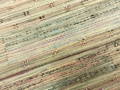 平和屋着物▽上質な紬 単衣 抽象文様 正絹 逸品 AABD0233fy