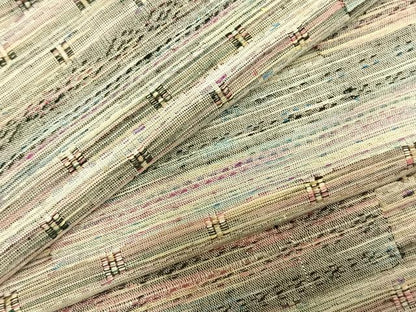 平和屋着物▽上質な紬 単衣 抽象文様 正絹 逸品 AABD0233fy