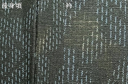 平和屋着物▽結城紬 単衣 市松文様 証紙付き 正絹 逸品 AABD0236fy