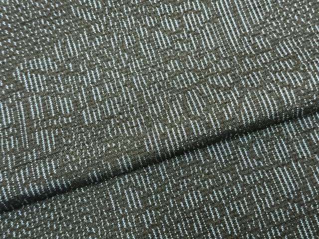 平和屋着物▽上質な紬 単衣 風景花文 正絹 逸品 AABD0237fy