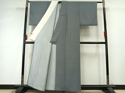 平和屋着物▽上質な小紋 単衣 鹿の子文様 正絹 逸品 AABD0240fy