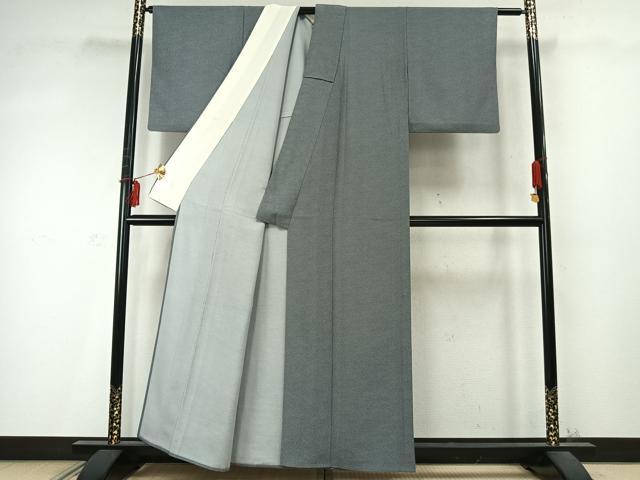 平和屋着物▽上質な小紋 単衣 鹿の子文様 正絹 逸品 AABD0240fy