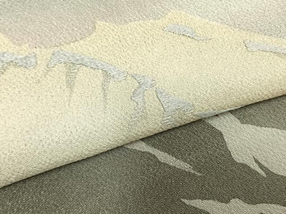 平和屋着物▽訪問着 単衣 刺繍 風景文 暈し染め 鬼しぼ縮緬 正絹 逸品 AABD0242fy