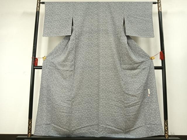 平和屋着物▽伝統工芸士 松井春男 江戸小紋 単衣 松 正絹 逸品 未使用 AABD0245fy