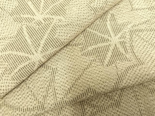 平和屋着物▽上質な紬 単衣 葉尽くし 正絹 逸品 未使用 AABD0247fy