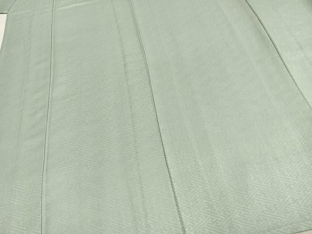 平和屋着物▽上質な色無地 単衣 紗綾形地紋 千草鼠色 正絹 逸品 AABD0250fy