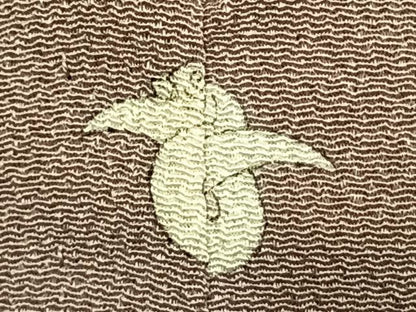 平和屋着物▽上質な色無地 単衣 鳩羽鼠色 鬼しぼ縮緬 正絹 逸品 AABD0251fy