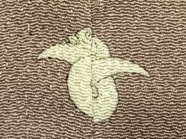 平和屋着物▽上質な色無地 単衣 鳩羽鼠色 鬼しぼ縮緬 正絹 逸品 AABD0251fy