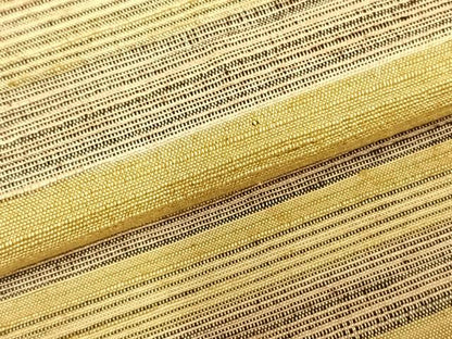 平和屋着物▽上質な紬 単衣 横縞 正絹 逸品 AABD0252fy