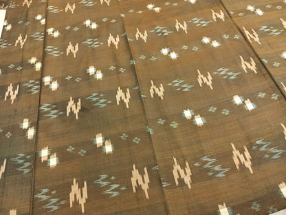 平和屋着物▽上質な紬 単衣 琉球絣 正絹 逸品 AABD0258fy