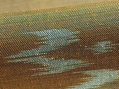 平和屋着物▽上質な紬 単衣 琉球絣 正絹 逸品 AABD0258fy