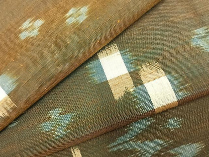 平和屋着物▽上質な紬 単衣 琉球絣 正絹 逸品 AABD0258fy