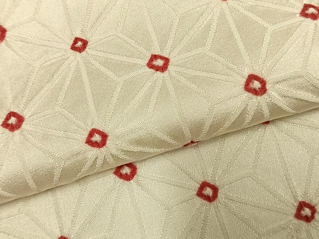 平和屋着物▽上質な小紋 単衣 絞り 麻の葉文様 正絹 逸品 AABD0259fy