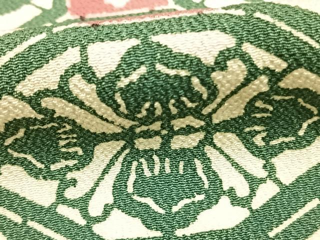 平和屋着物▽上質な小紋 単衣 型染め 亀甲文 鬼しぼ縮緬 正絹 逸品 AABD0265fy