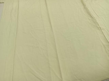 平和屋着物▽上質な色無地　単衣　女郎花色　正絹　逸品　AABD0269fy