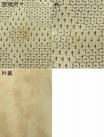 平和屋着物▽本塩沢 単衣 110亀甲 七宝文 正絹 逸品 AABD0275fy