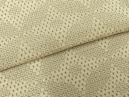 平和屋着物▽本塩沢 単衣 110亀甲 七宝文 正絹 逸品 AABD0275fy