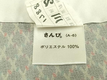 平和屋着物▽小紋 単衣 幾何学文様 さんび謹製 洗える着物 AABD0277fy