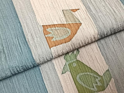平和屋着物▽上質な小紋 単衣 間道 正絹 逸品 未使用 AABD0282fy