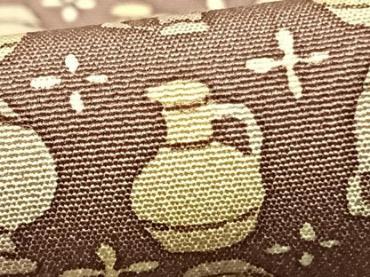 平和屋着物▽上質な小紋 単衣 陶器文 正絹 逸品 AABD0284fy