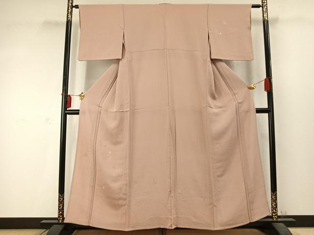 平和屋着物▽訪問着 単衣 総刺繍 舞花文 鬼しぼ縮緬 正絹 逸品 AABD0285fy