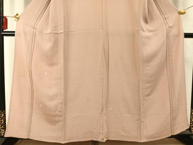 平和屋着物▽訪問着 単衣 総刺繍 舞花文 鬼しぼ縮緬 正絹 逸品 AABD0285fy