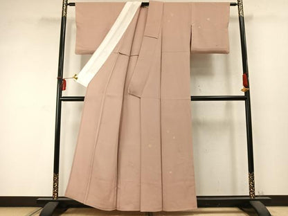 平和屋着物▽訪問着 単衣 総刺繍 舞花文 鬼しぼ縮緬 正絹 逸品 AABD0285fy