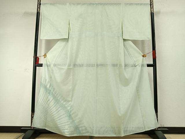 平和屋着物▽訪問着 無双 紗袷 紗×紗 抽象文様 金彩 正絹 逸品 AABD0291fy