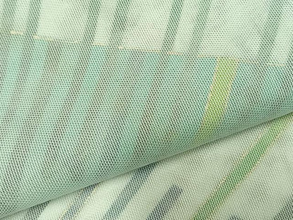 平和屋着物▽訪問着 無双 紗袷 紗×紗 抽象文様 金彩 正絹 逸品 AABD0291fy