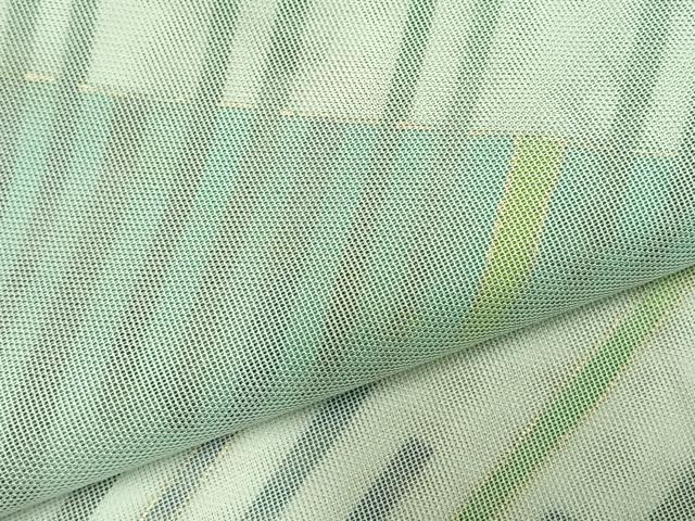 平和屋着物▽訪問着 無双 紗袷 紗×紗 抽象文様 金彩 正絹 逸品 AABD0291fy
