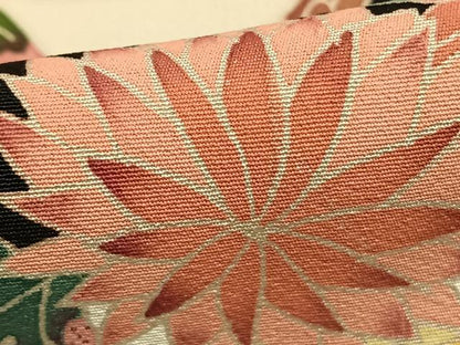 平和屋着物▽本加賀友禅作家 西川健一 黒留袖 単衣 草花文 正絹 逸品 AABD0296fy