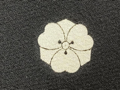 平和屋着物▽本加賀友禅作家 西川健一 黒留袖 単衣 草花文 正絹 逸品 AABD0296fy