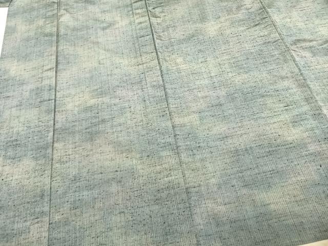 平和屋着物▽上質な紬 単衣 縞 正絹 逸品 AABD0299fy