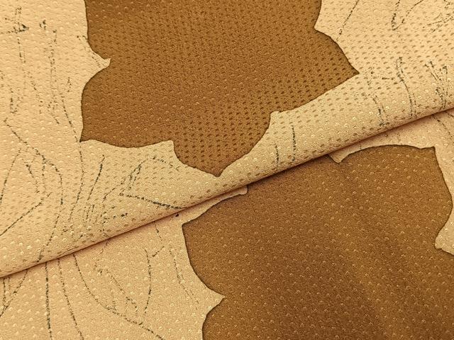 平和屋着物▽上質な小紋 単衣 舞花文 正絹 逸品 AABD0301fy