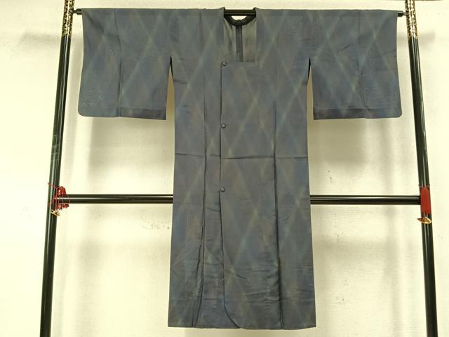 平和屋着物▽道行コート スリーシーズン 春夏秋 塵除け 霞文 ロング丈 正絹 逸品 AABD0302fy