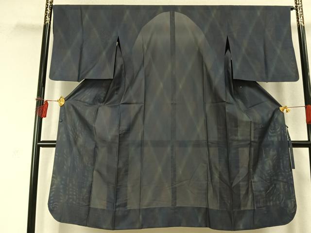 平和屋着物▽道行コート スリーシーズン 春夏秋 塵除け 霞文 ロング丈 正絹 逸品 AABD0302fy